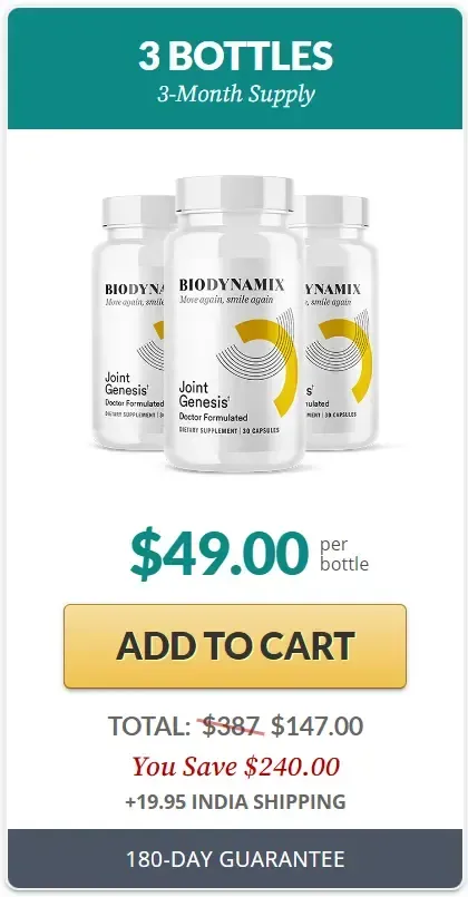 Joint Genesis three bottles order